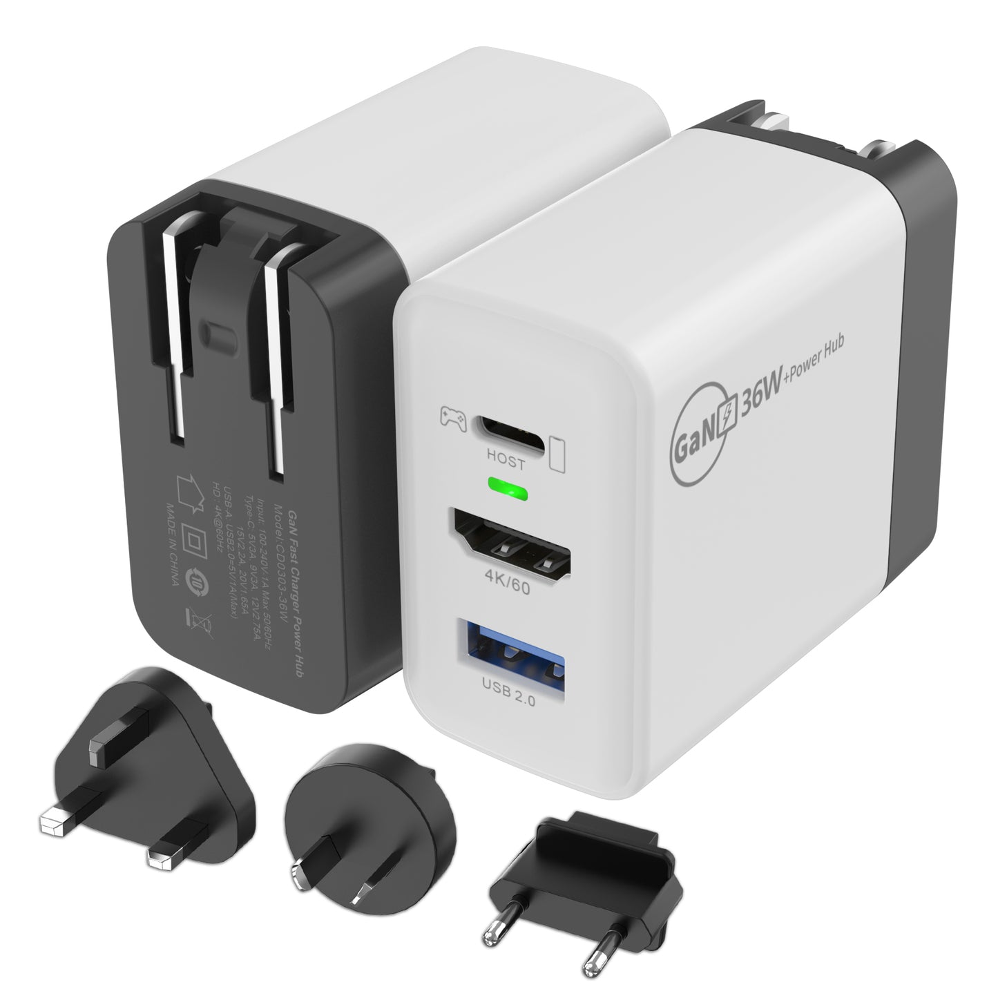 3-in-1 36/65W GaN Fast Charging Docking Station