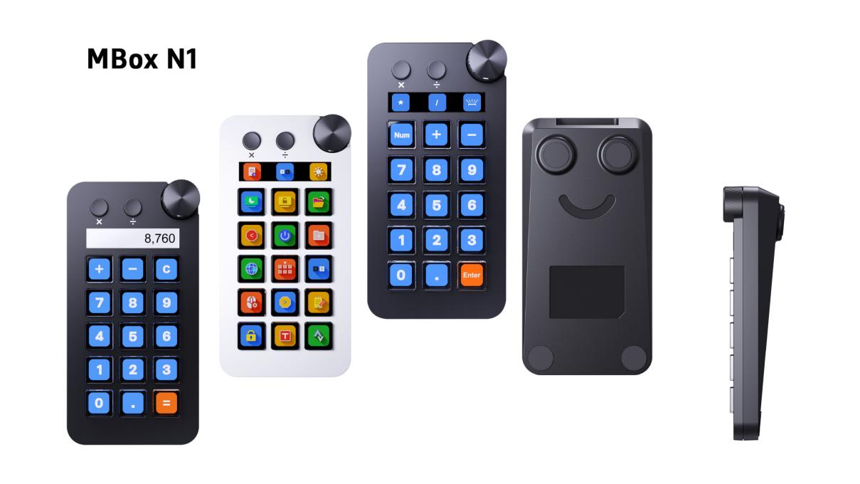 Load video: Mirabox Stream Dock MBox N1, a Stream Dock, a Calculator, a NumPad, a cool Table setup!